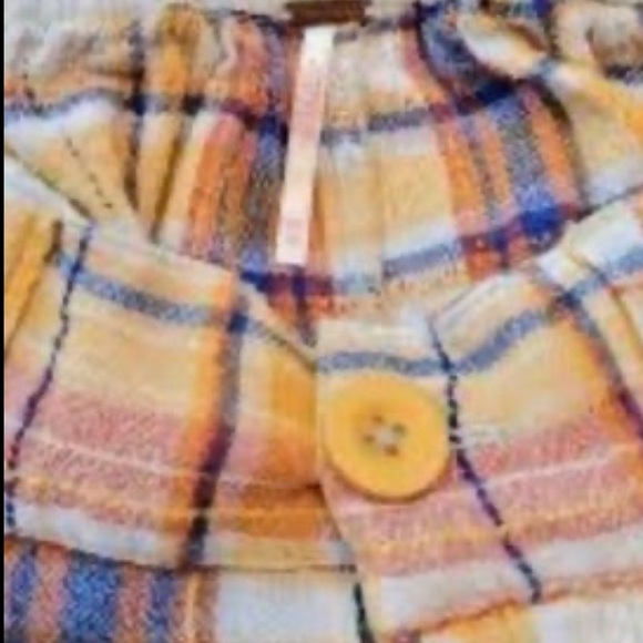 Free People Lightweight Plaid Pants Autumn Fall Colors - Size XS - Picture 3 of 4